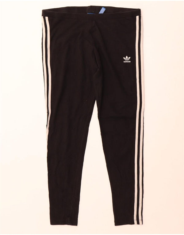 Женские леггинсы Adidas UK 18 XL, черные хлопковые