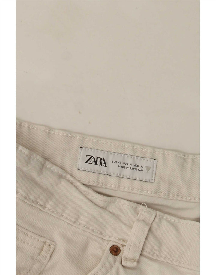 Женские прямые джинсы Zara EU 46 2XL W36 L26 белые