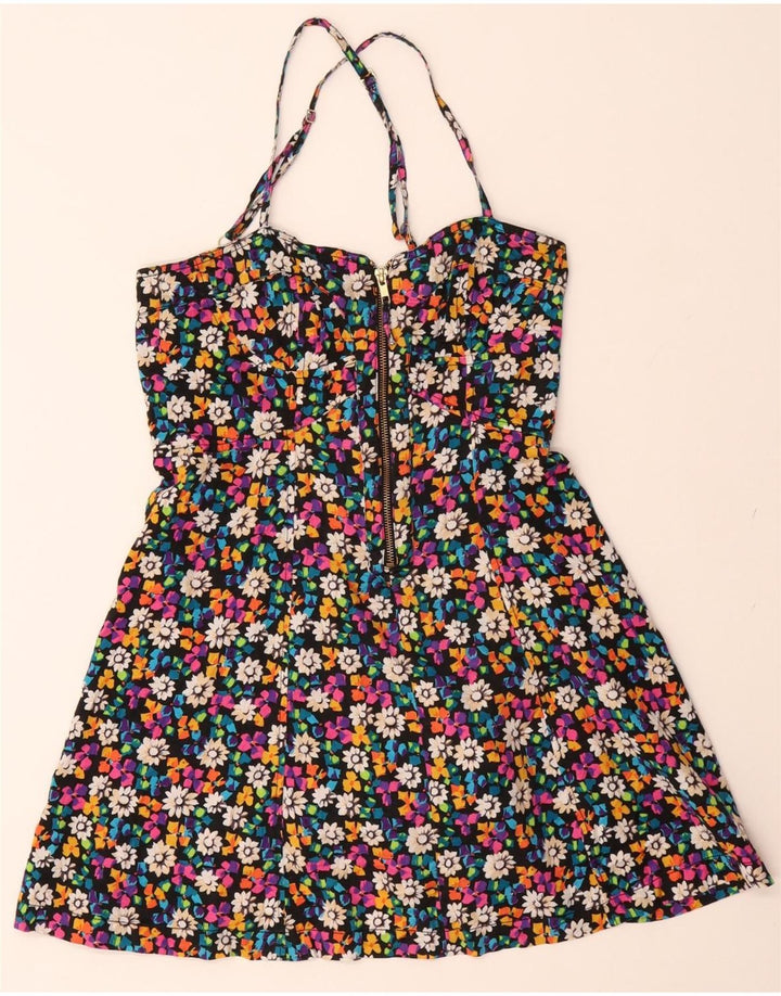 FRENCH CONNECTION Womens Sundress UK 10 Small Multicoloured Floral Cotton
