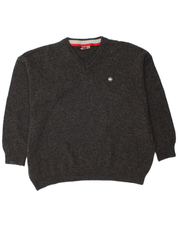 Мужской джемпер с v-образным вырезом MURPHY & NYE 2XL, черная шерсть