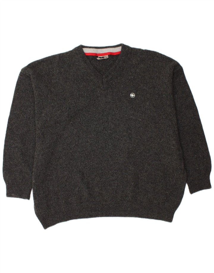 Мужской джемпер с v-образным вырезом MURPHY & NYE 2XL, черная шерсть