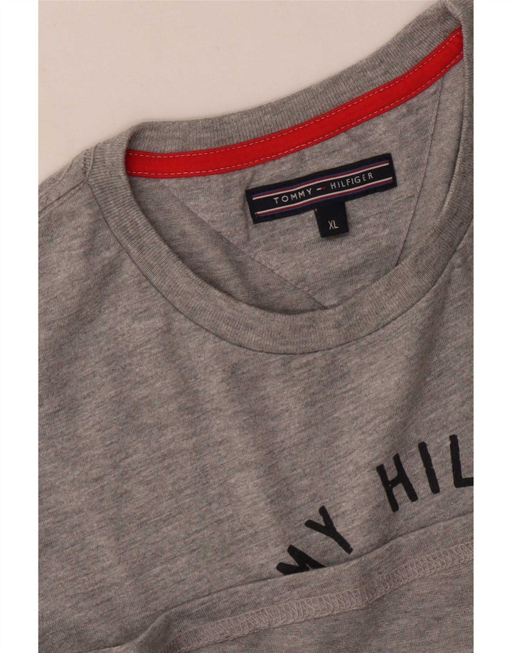 Tommy Hilfiger Мужская футболка с рисунком Top XL Серая в крапинку
