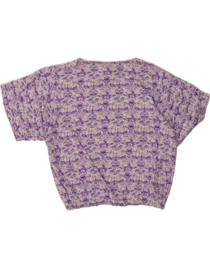 RIFLE Womens Oversized Blouse Top UK 10 Small Purple Floral Vintage Rifle and Second-Hand Rifle from Messina Hembry 