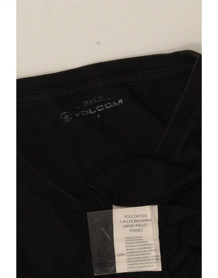 Volcom Мужская футболка с рисунком, большой черный хлопок