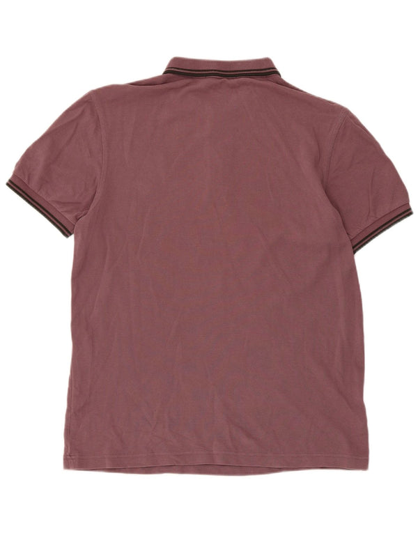 Мужская рубашка-поло Fred Perry из хлопка в коричневую полоску среднего размера