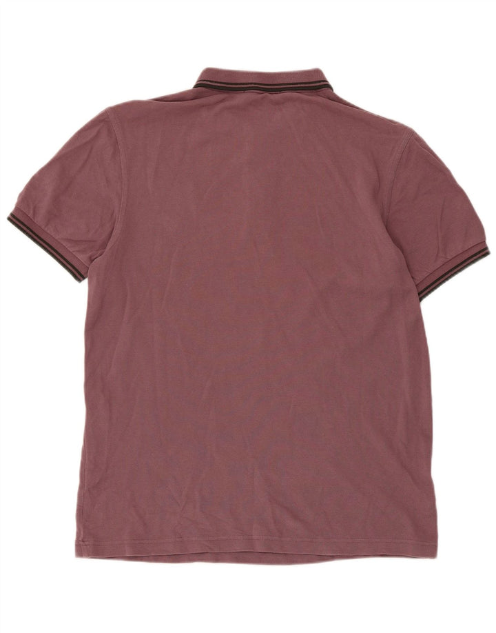 Мужская рубашка-поло Fred Perry из хлопка в коричневую полоску среднего размера