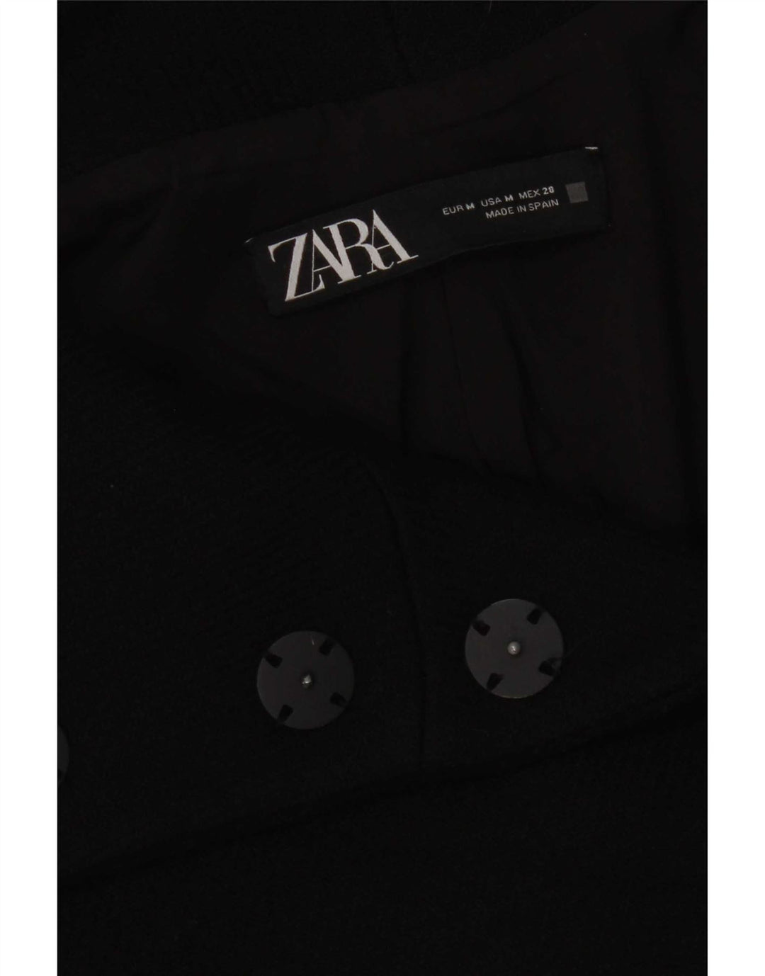 Женское пальто оверсайз Zara UK 14, средний черный