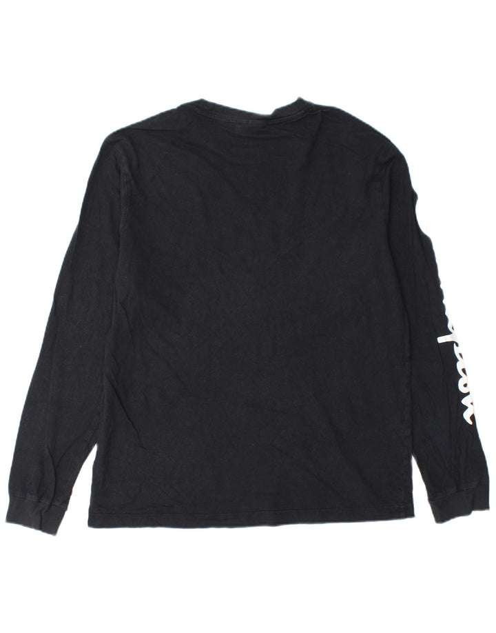 Мужской топ с рисунком Champion, средний черный цвет с длинным рукавом