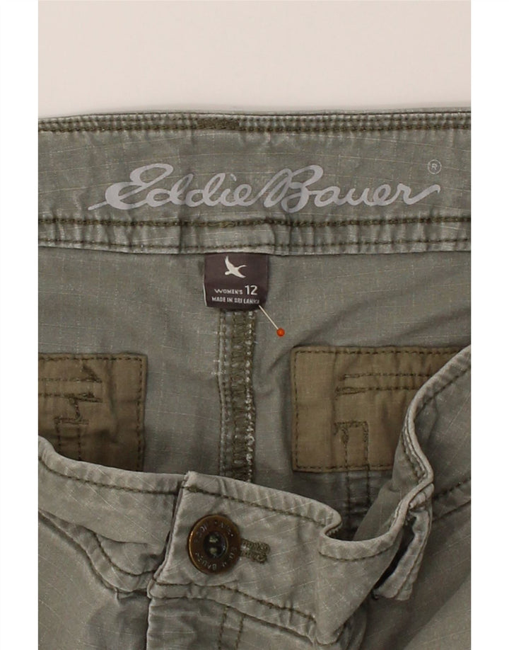EDDIE BAUER Womens Cargo Shorts US 12 Large W34  Grey Cotton Vintage Eddie Bauer and Second-Hand Eddie Bauer from Messina Hembry 