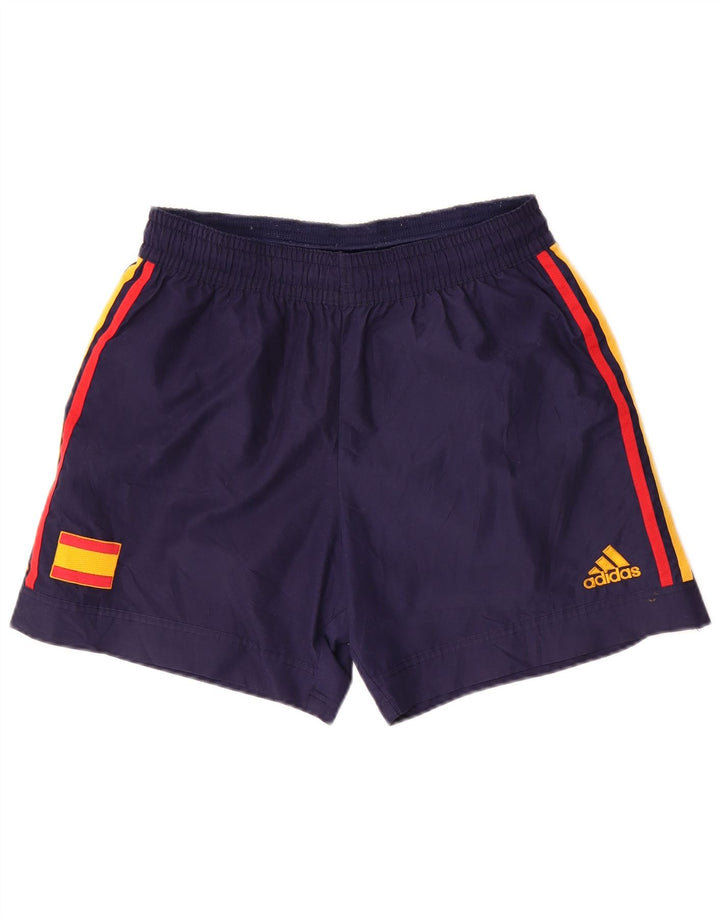 Мужские спортивные шорты Adidas Climalite среднего размера, темно-синие, полиэстер
