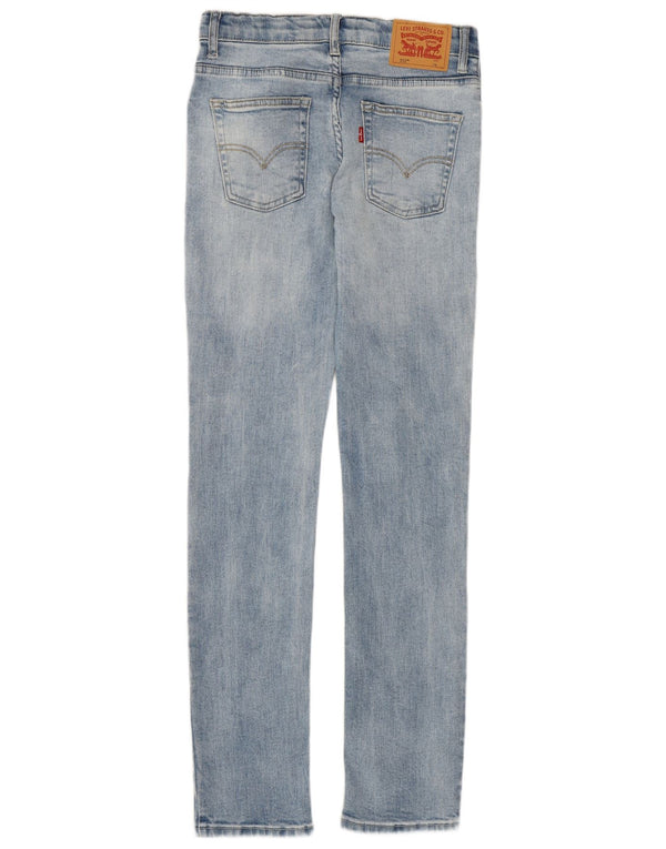 Зауженные зауженные джинсы Levi's 512 для мальчиков 13–14 лет W28 L30, синий хлопок