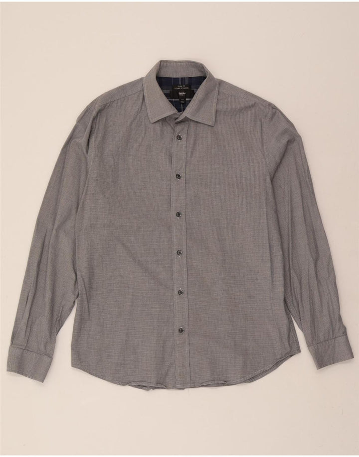 MOSSIMO Mens Slim Fit Shirt Medium Grey Check Cotton Vintage Mossimo and Second-Hand Mossimo from Messina Hembry 