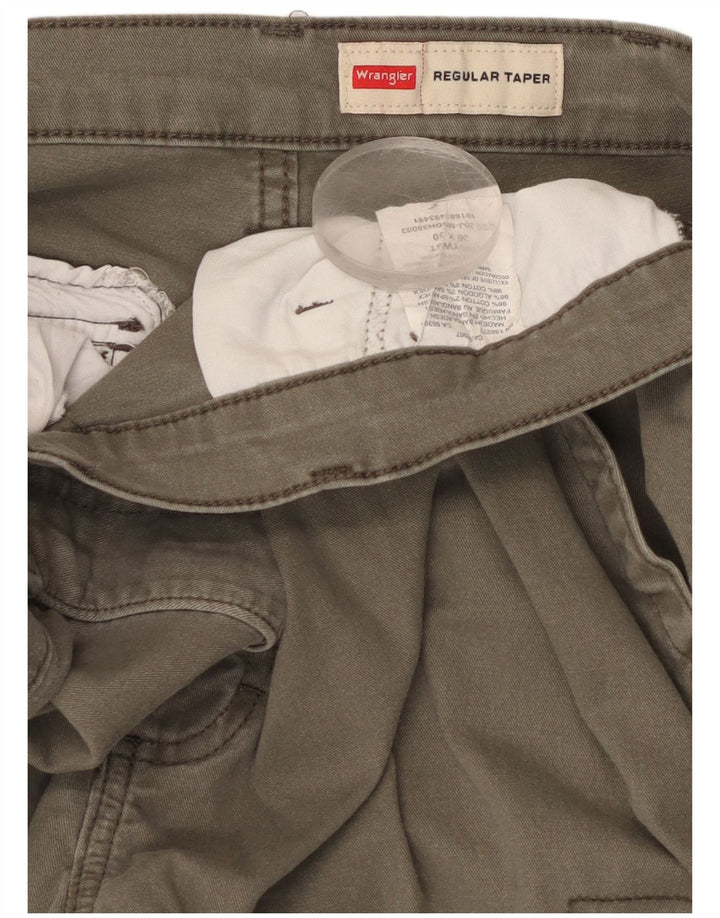 Мужские брюки-карго Wrangler Regular зауженные W36 L30, зеленый хлопок