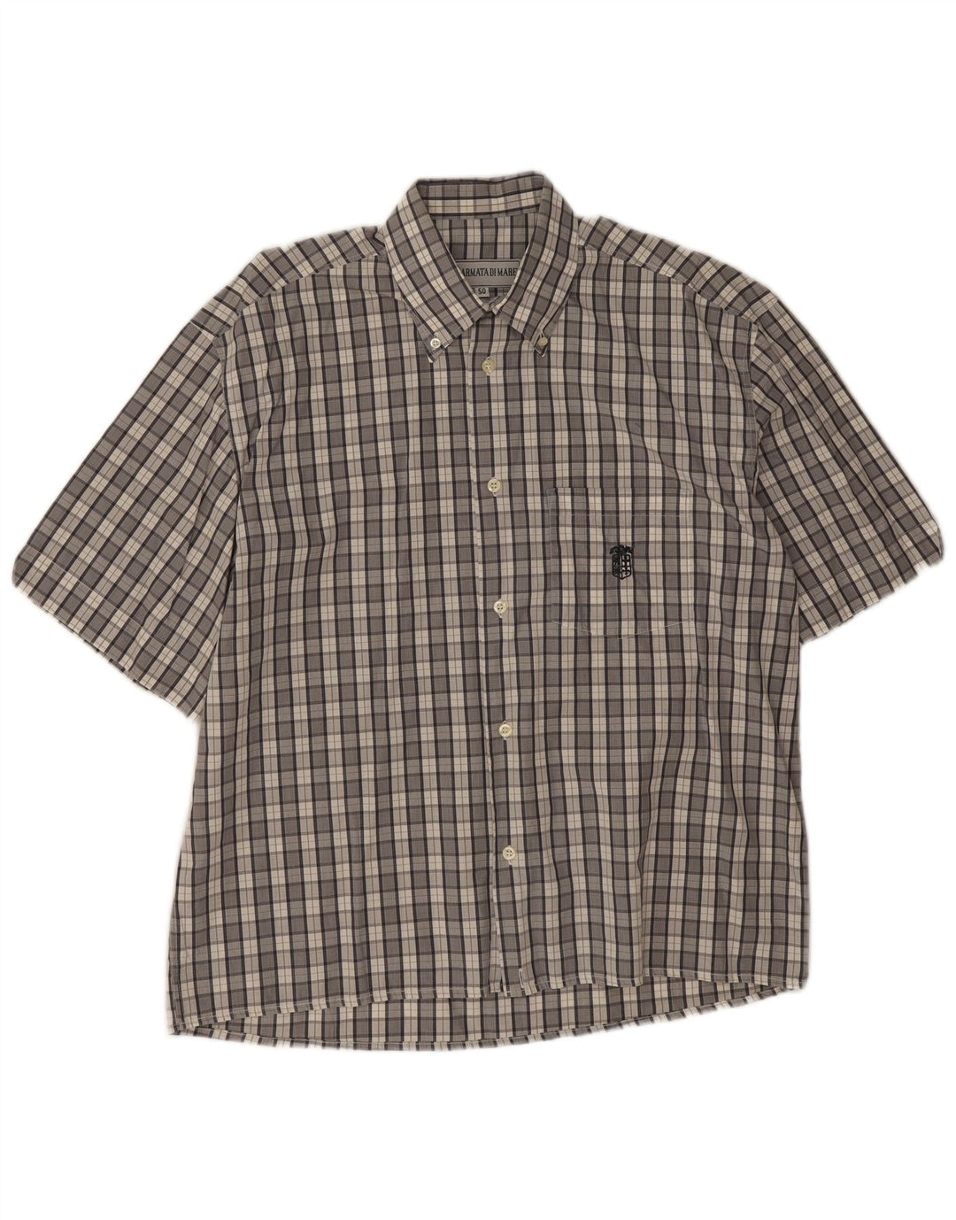 Мужская рубашка с коротким рукавом Armata Di Mare IT 50 Medium Grey Check