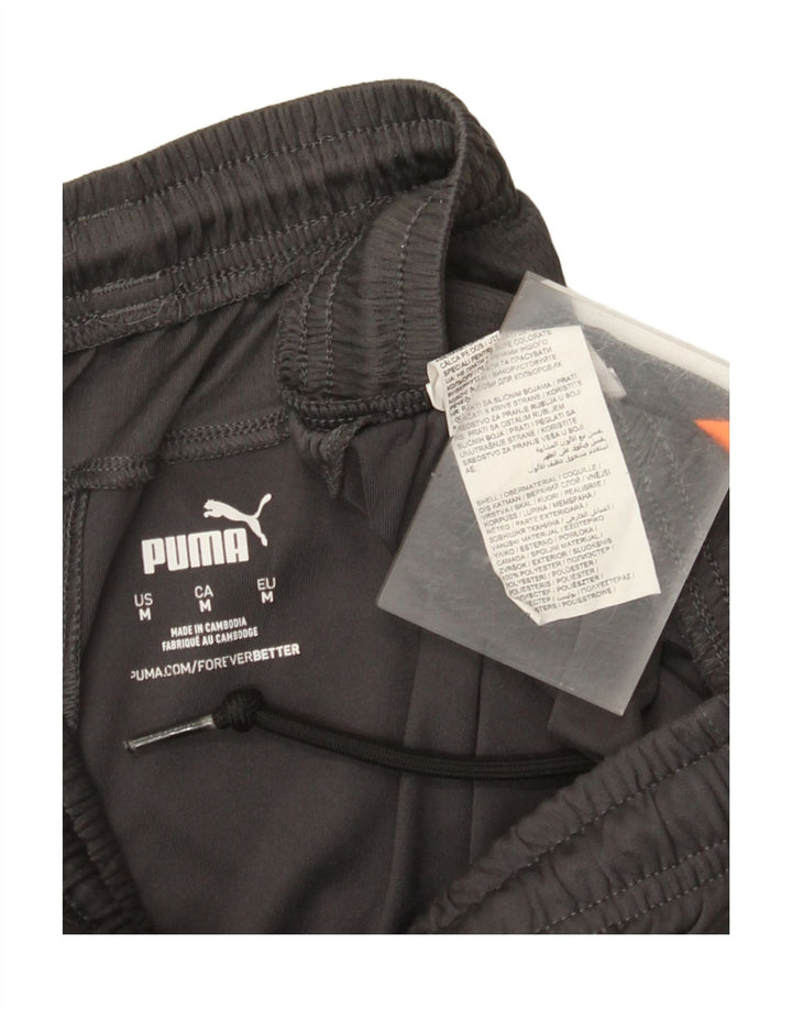 Мужские спортивные шорты Puma средне-серые из полиэстера с цветными блоками
