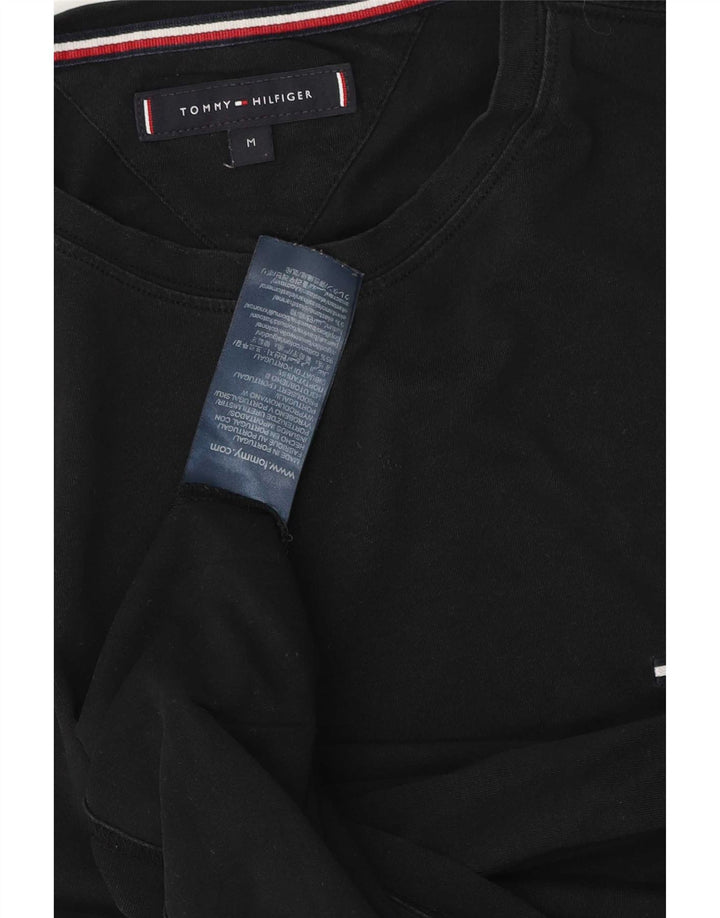 Мужская футболка Tommy Hilfiger из хлопка среднего размера, черная
