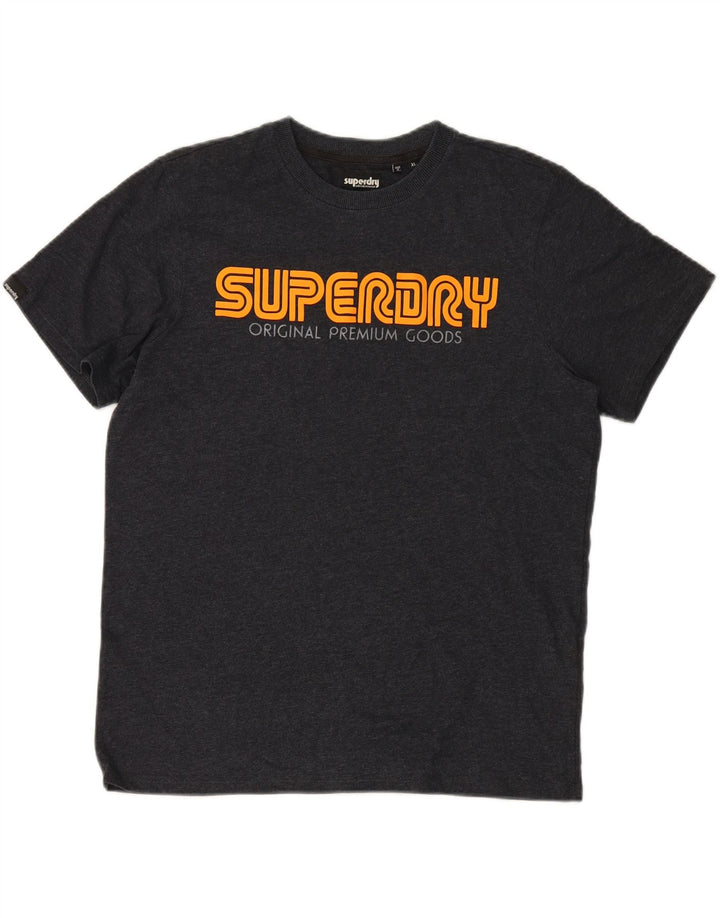 SUPERDRY Мужская футболка с рисунком Top XL Серая