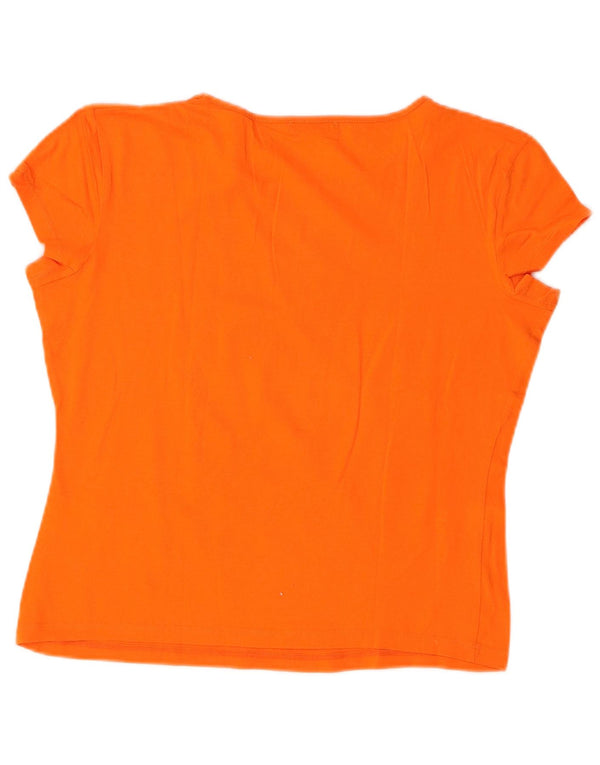 Женская футболка с рисунком Iceberg Top UK 18 XL Оранжевый хлопок