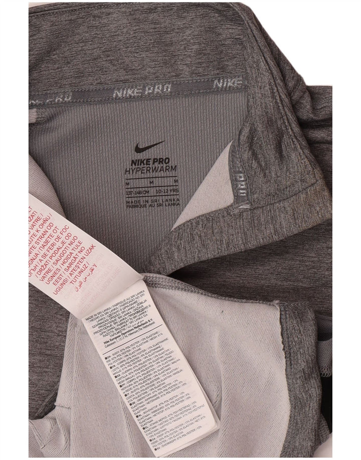 Спортивный костюм-пуловер Nike для девочек 10–11 лет, средний серый цвет с цветными блоками