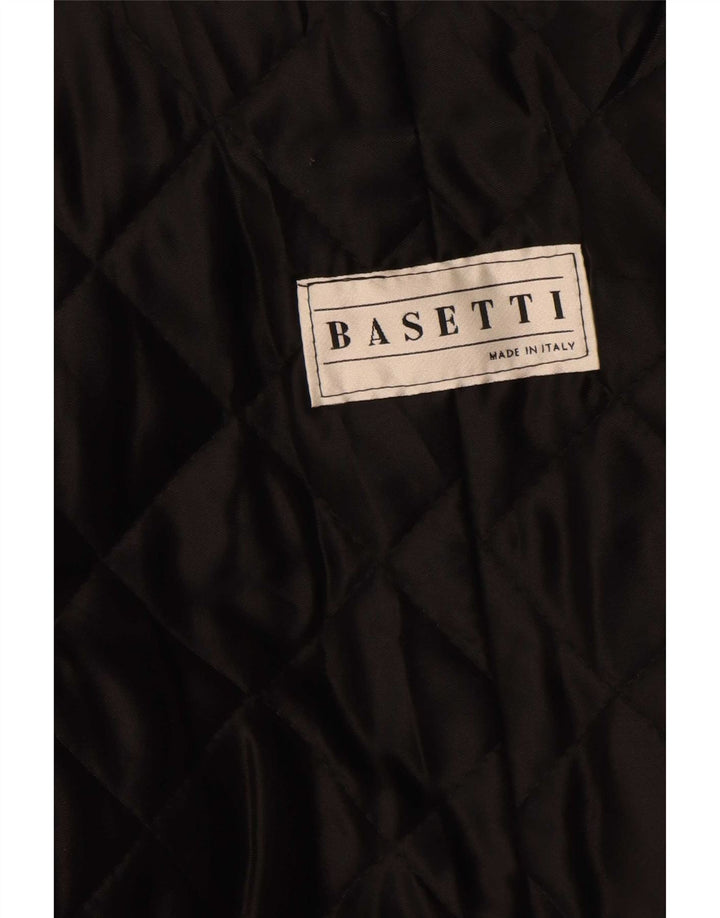 Женское кожаное пальто Basetti UK 14 среднее черное