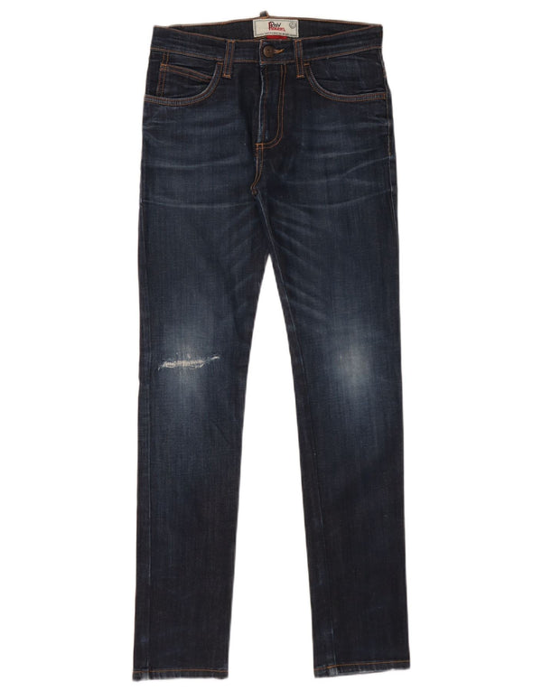 Женские узкие джинсы Roy Rogers UK 12 Medium W28 L30 Темно-синие хлопковые