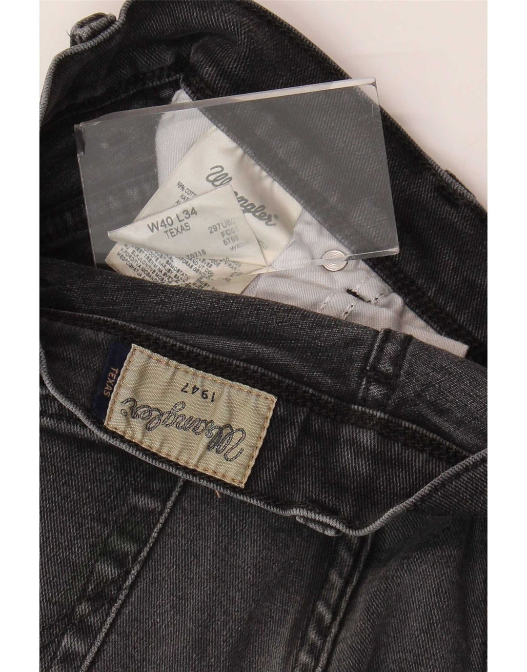 Мужские прямые джинсы Wrangler Texas W40 L34, серый хлопок