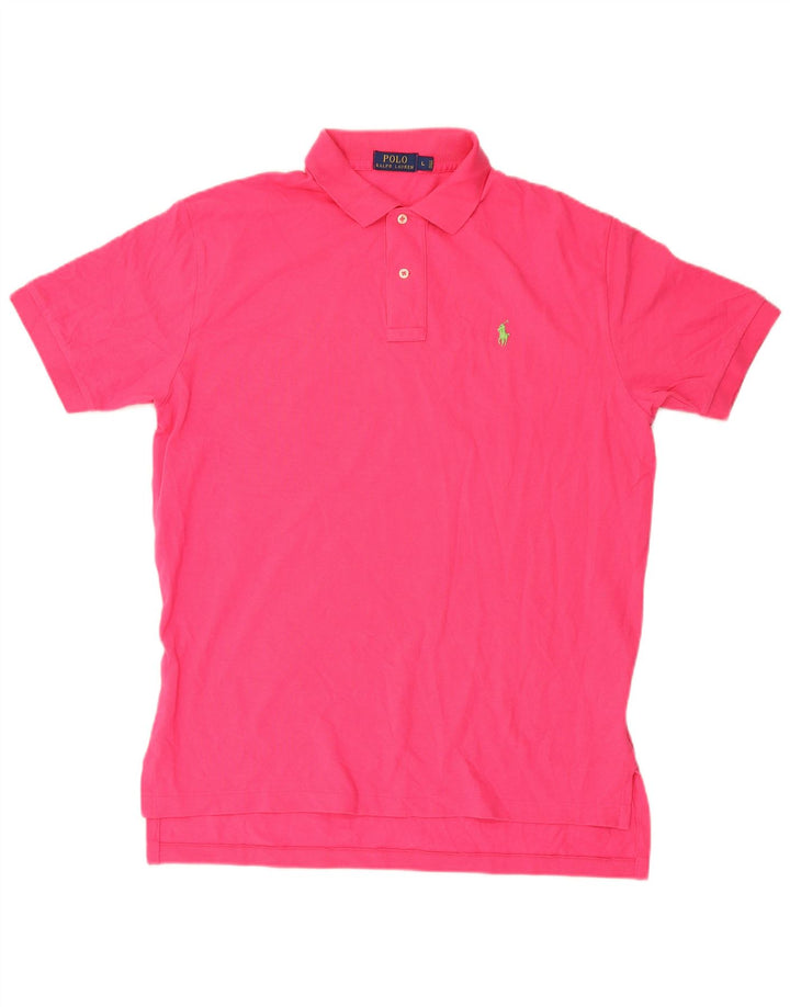 Мужская рубашка Polo Ralph Lauren, большая розовая хлопковая