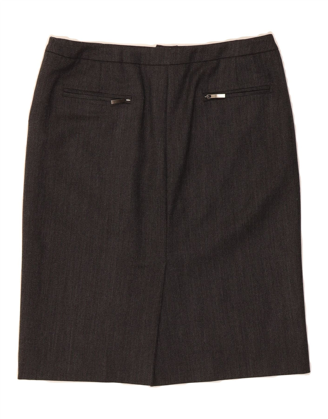 MAX MARA Womens Straight Skirt UK 12 Medium W30  Grey Wool Vintage Max Mara and Second-Hand Max Mara from Messina Hembry 