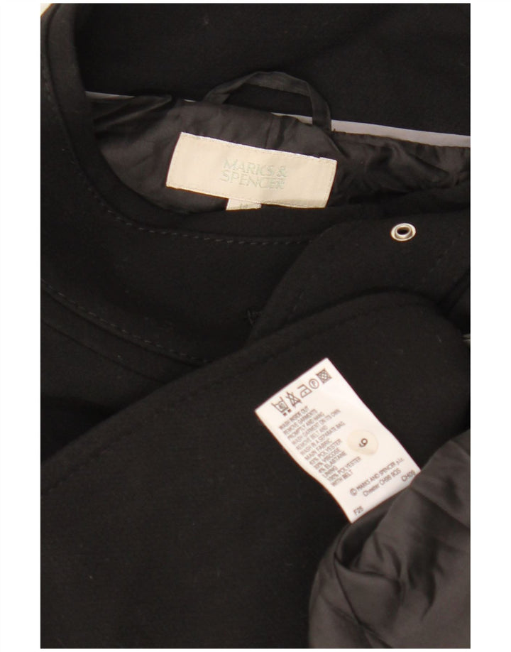 Женское пальто MARKS & SPENCER UK 14, средний черный, полиэстер