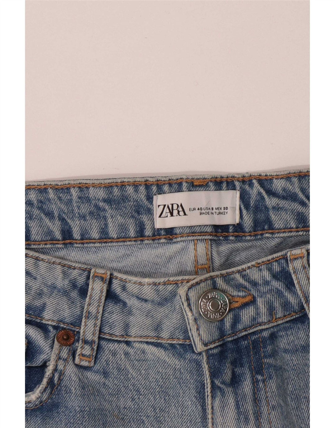 Женские прямые джинсы Zara EU 40 Medium W30 L28 синие