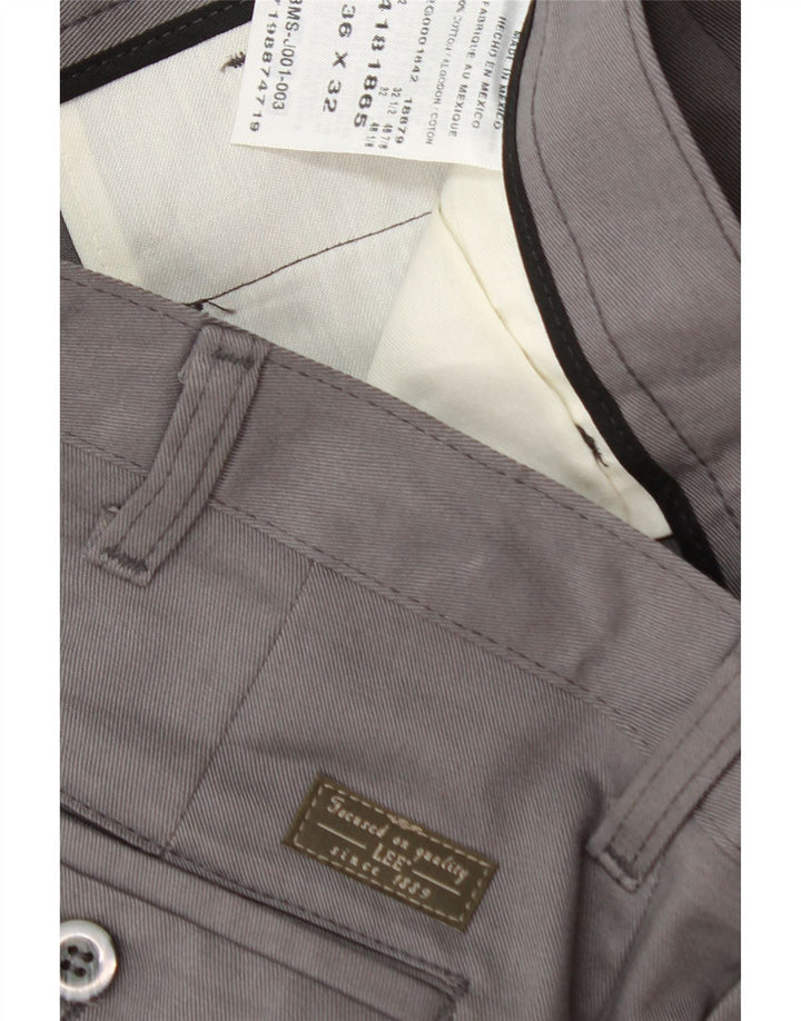 LEE Mens Pegged Chino Trousers W36 L32 Grey Cotton Vintage Lee and Second-Hand Lee from Messina Hembry 