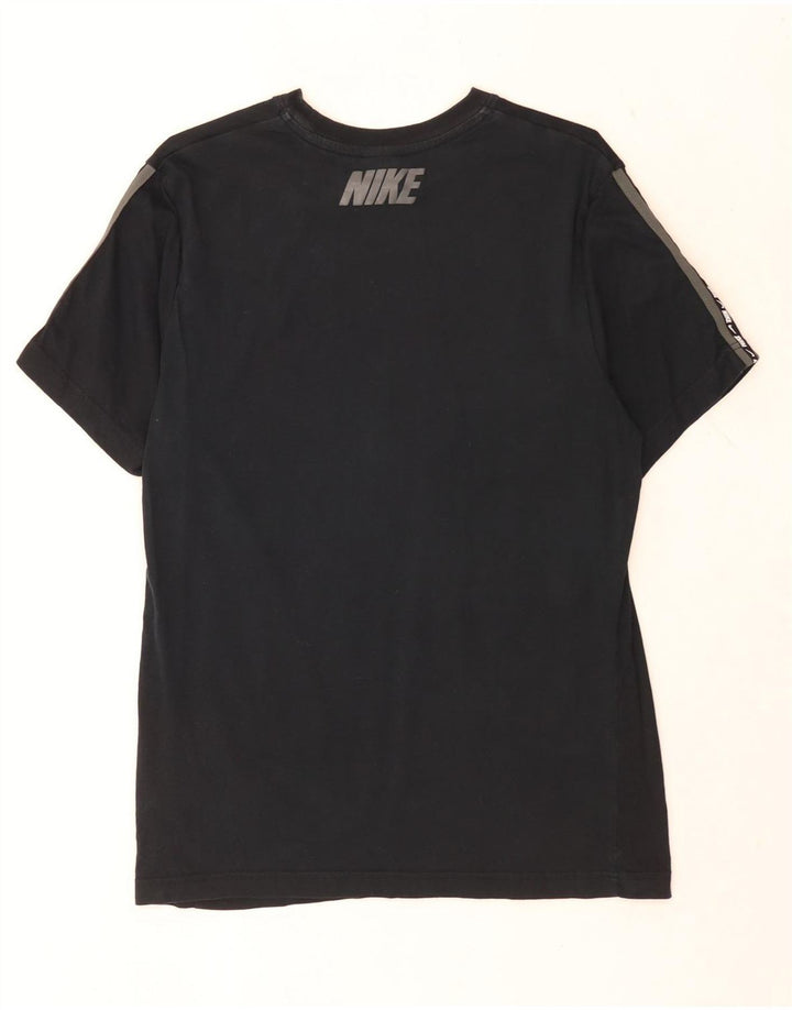 Мужская футболка с графическим рисунком Nike, средний черный хлопок