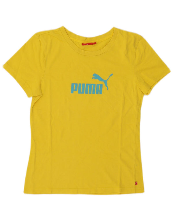 Женская футболка с рисунком Puma Top UK 14, средний желтый