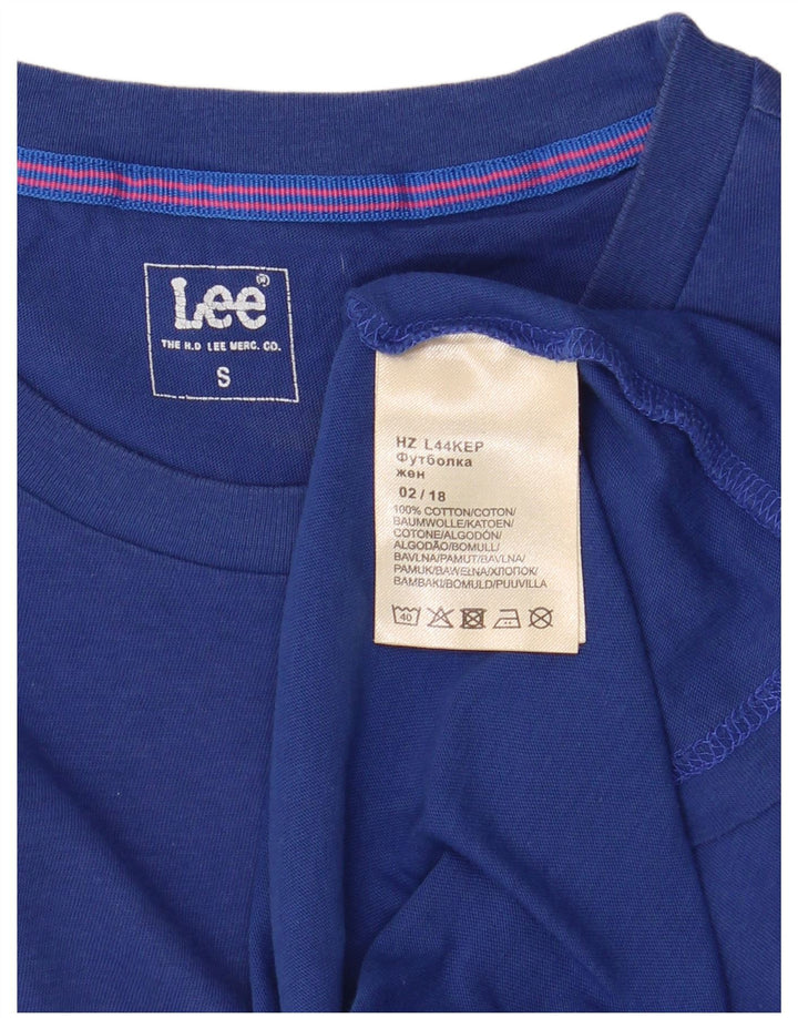 Женская футболка оверсайз Lee Top UK 10 Small Blue Cotton