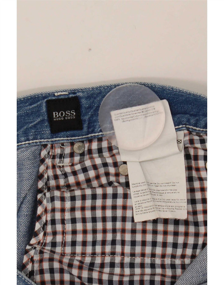 Мужские прямые джинсы Hugo Boss W38 L34 синие, хлопок
