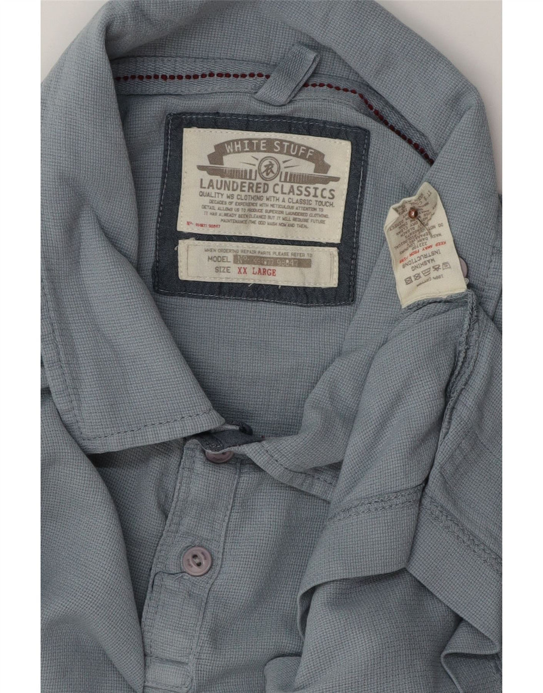 Мужская рубашка-поло WHITE STUFF 2XL, синяя, хлопок