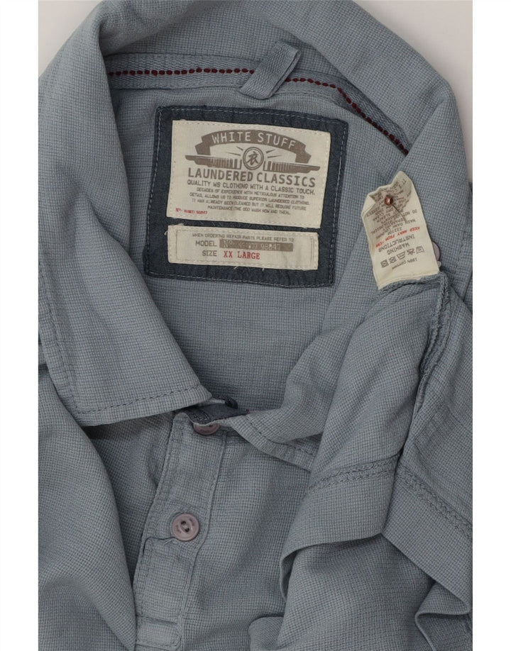 Мужская рубашка-поло WHITE STUFF 2XL, синяя, хлопок