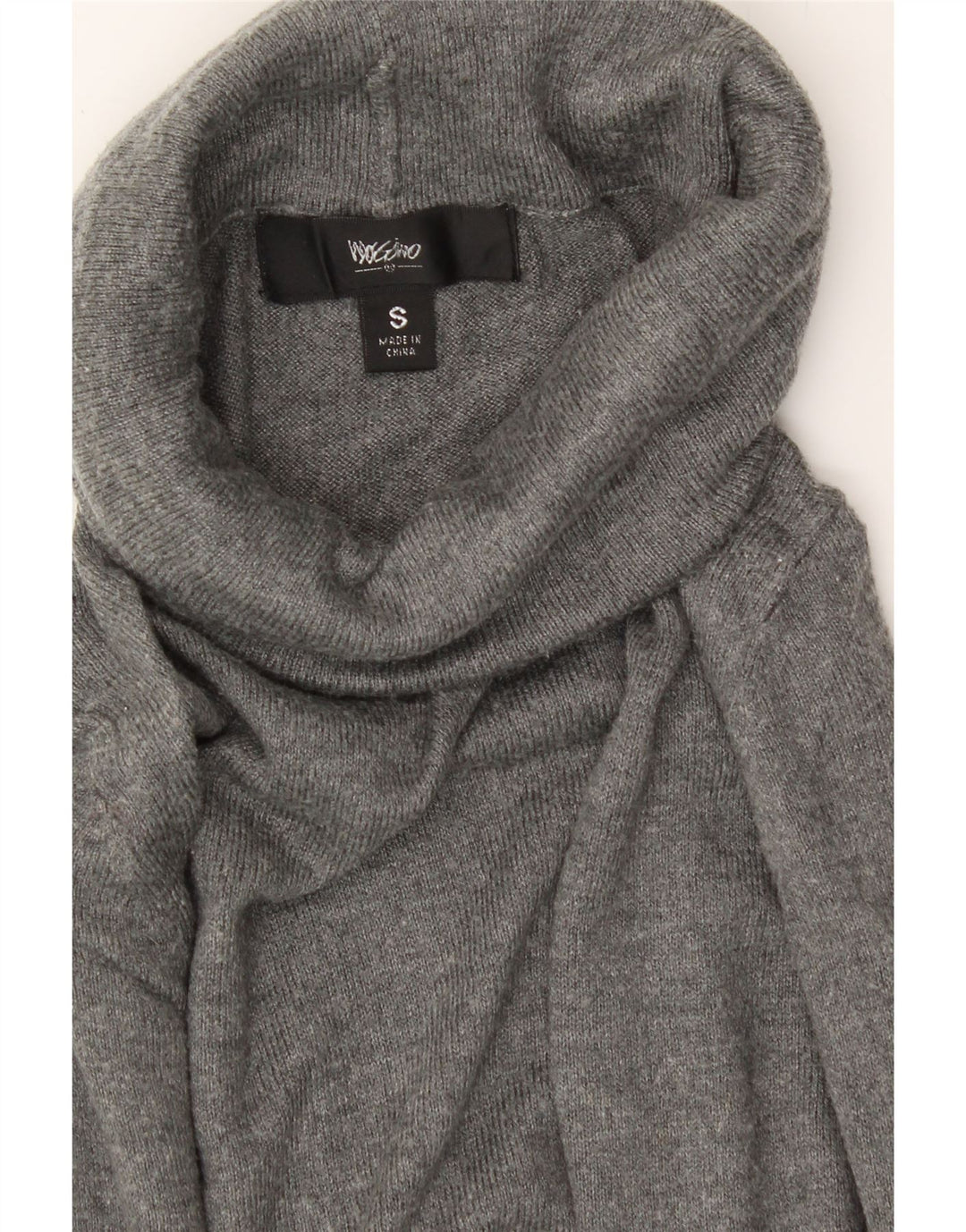 MOSSIMO Womens Roll Neck Jumper Sweater UK 10 Small Grey Nylon Vintage Mossimo and Second-Hand Mossimo from Messina Hembry 