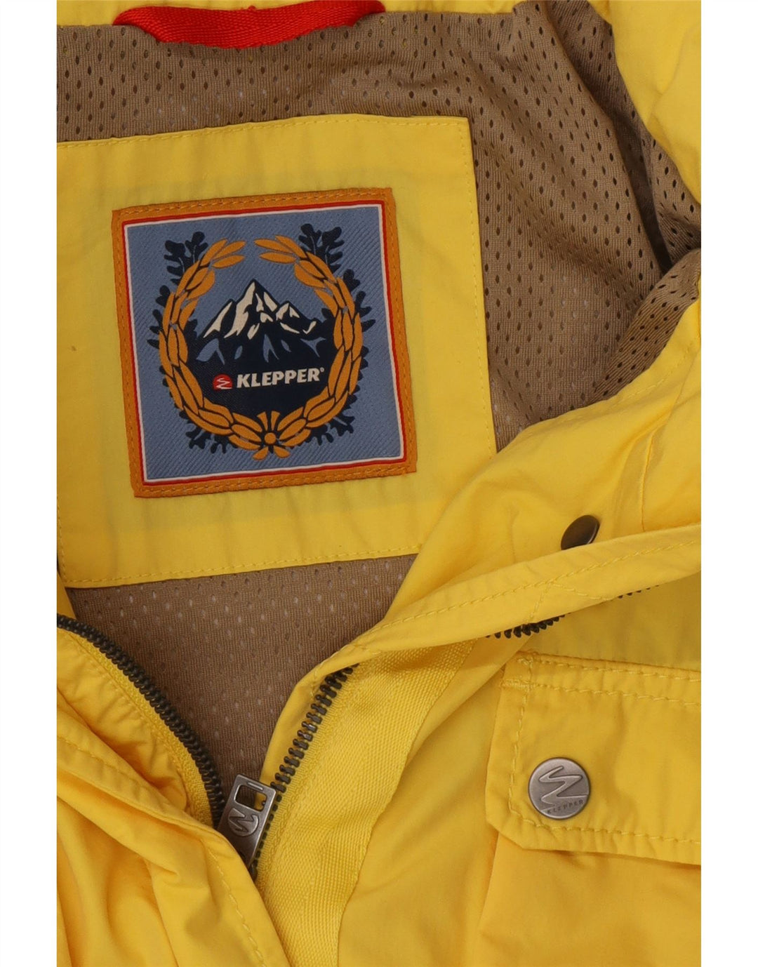KLEPPER Женская куртка-дождевик с капюшоном UK 16, большая, желтая