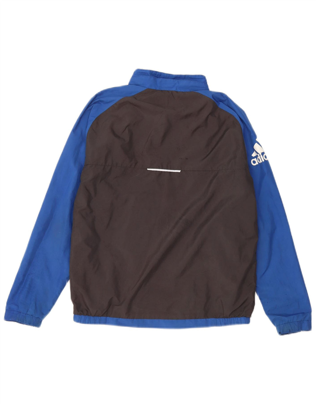 Куртка-ветровка Adidas для мальчиков 9-10 лет, черная, полиэстер с цветными блоками