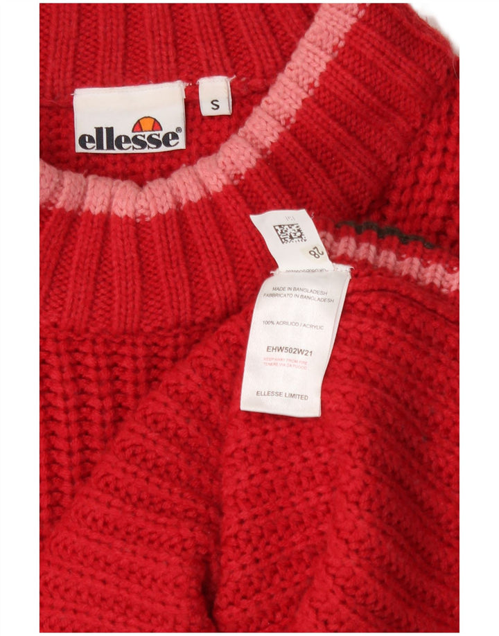 Женский укороченный джемпер с высоким воротником Ellesse, Великобритания, 10, маленький красный