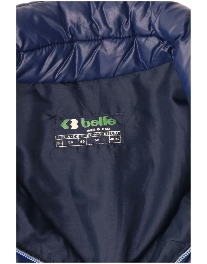 Мужская стеганая куртка Belfe IT 56 3XL синяя с цветными блоками