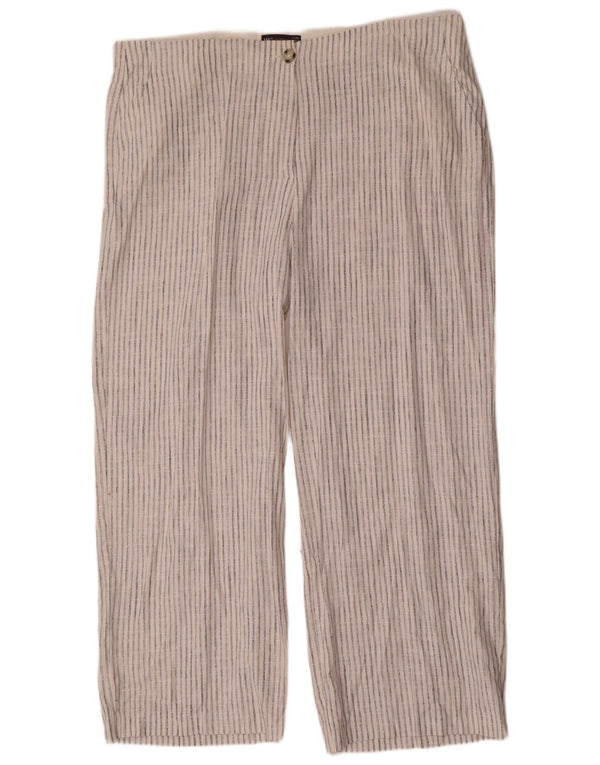 Женские брюки чинос Marks & Spencer UK 22 3XL W44 L30 в белую полоску