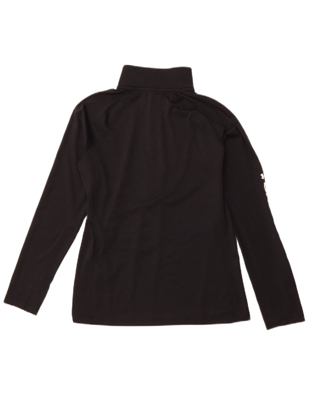 Женский топ с графическим принтом и воротником-молнией UNDER ARMOR, Великобритания 14, средний черный