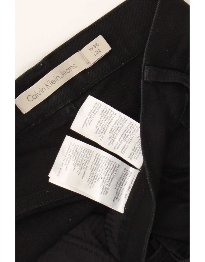 Мужские узкие джинсы Calvin Klein W36 L32, черный хлопок
