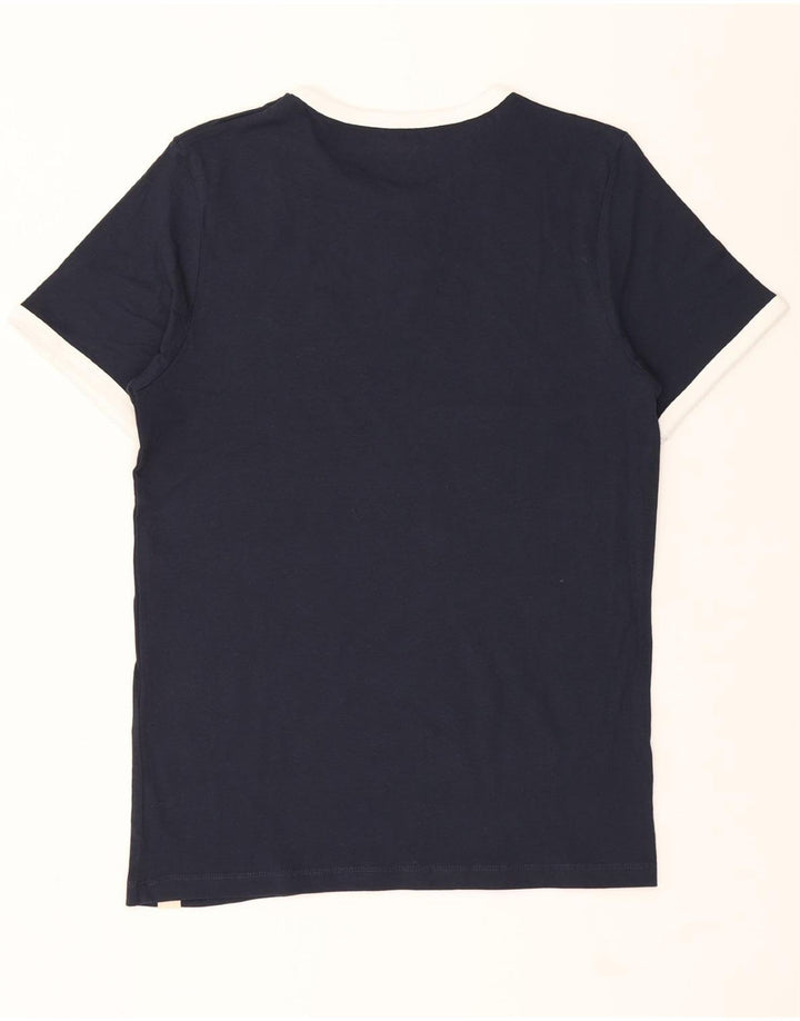 JACK & JONES Mens Graphic T-Shirt Top Medium Navy Blue Cotton Vintage Jack & Jones and Second-Hand Jack & Jones from Messina Hembry 