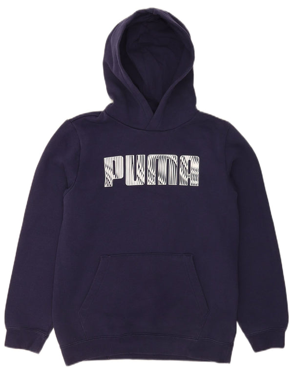 Джемпер с капюшоном стандартного кроя Puma для мальчиков, 13–14 лет, темно-синий, хлопок