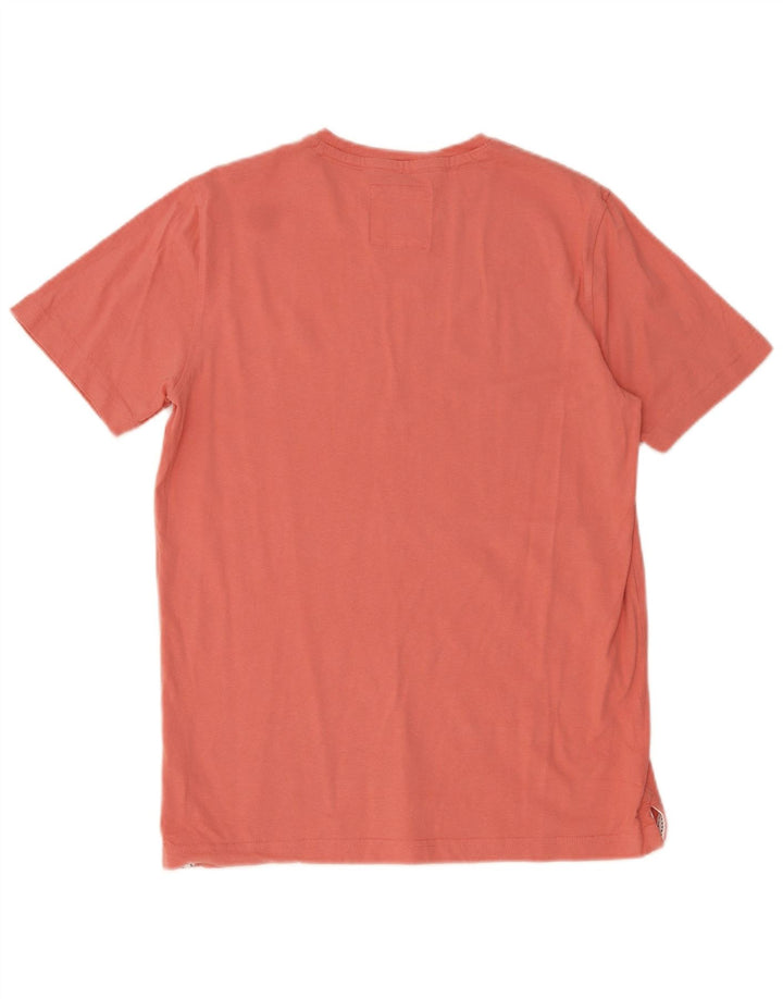 Crew Clothing Мужская футболка из хлопка среднего размера розового цвета