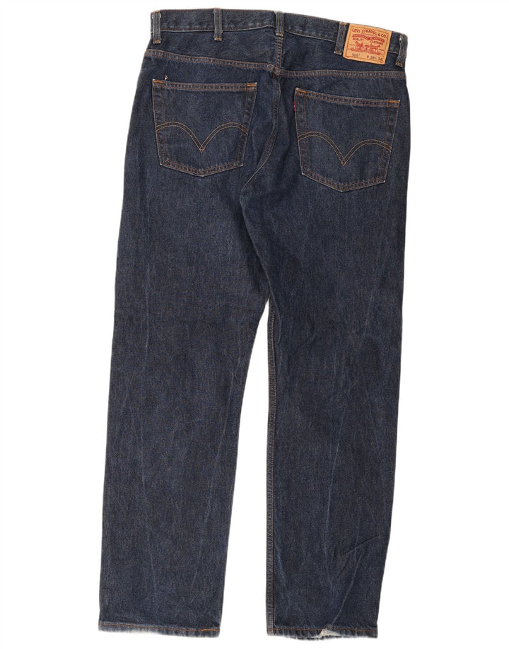 Мужские прямые джинсы Levi's 505 стандартного кроя W38 L34 темно-синие, хлопок