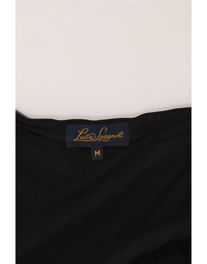 LUISA SPAGNOLI Womens Off Shoulder Blouse Top UK 14 Medium Black Vintage Luisa Spagnoli and Second-Hand Luisa Spagnoli from Messina Hembry 